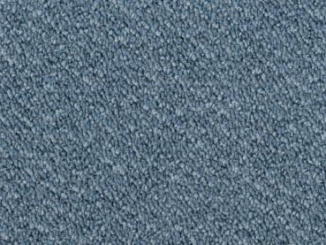 Rechteckige Draufsicht vom Vorwerk Telma Teppichboden in blau – moderner Teppichboden für klare Raumgestaltung